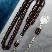 Ateş Kehribar Mehmet Mercan Atölyesine Ait Alpaka püsküllü Kehribar MTKST89