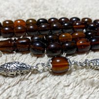 Çay Rengi Ateş Kehribar Alpaka Kaplama püskül dizayn MTKST27