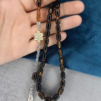 Siyah Sarı Hareli Tonlarda Ateş Sıkma Kehribar MTKST37