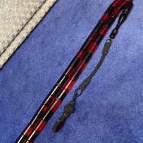 Siyah Kırmızı Kesme Kazaz Püsküllü Ateş Kehribar MTKST117