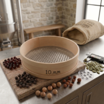 Ahşap Delikli Sac Elek – Kalbur 10 MM