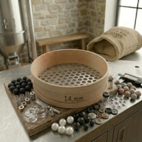 Ahşap Delikli Sac Elek – Kalbur – Kasnak – 14 MM