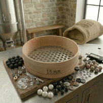 Ahşap Delikli Sac Elek - Kalbur - Kasnak  15 MM