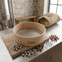 Ahşap Delikli Sac Elek – Kalbur 8 MM