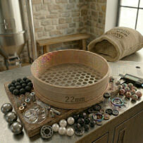 Ahşap Delikli Sac Elek – Kalbur 22 MM