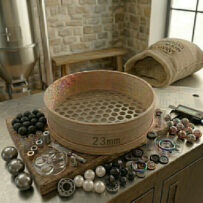 Ahşap Delikli Sac Elek – Kalbur – Kasnak 23 MM