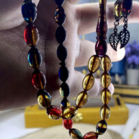 Bonibon Gümüş Püsküllü Ateş Kehribar (SKU - 1259)