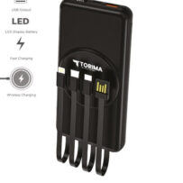 Torima TRM-1014 Siyah 10.000mAh Wirelles Dijital Göstergeli Hızlı Şarjlı Powerbank