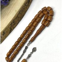 Eskitme Gri Eski Katalin Tesbih (1189) – 10×12 mm, Vintage Görünümlü Koleksiyonluk Model